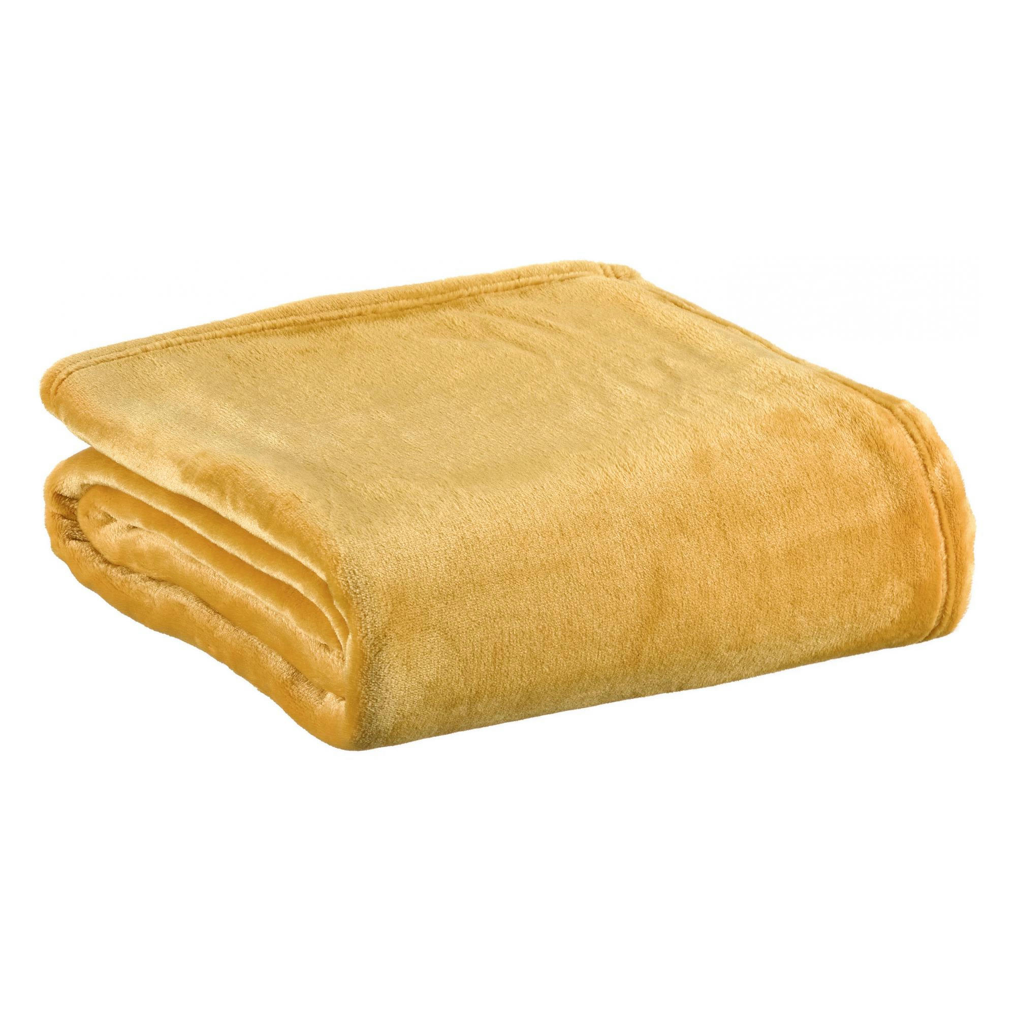 THEO - Plaid recyclé Théo en coton recycle bronze 130 x 160