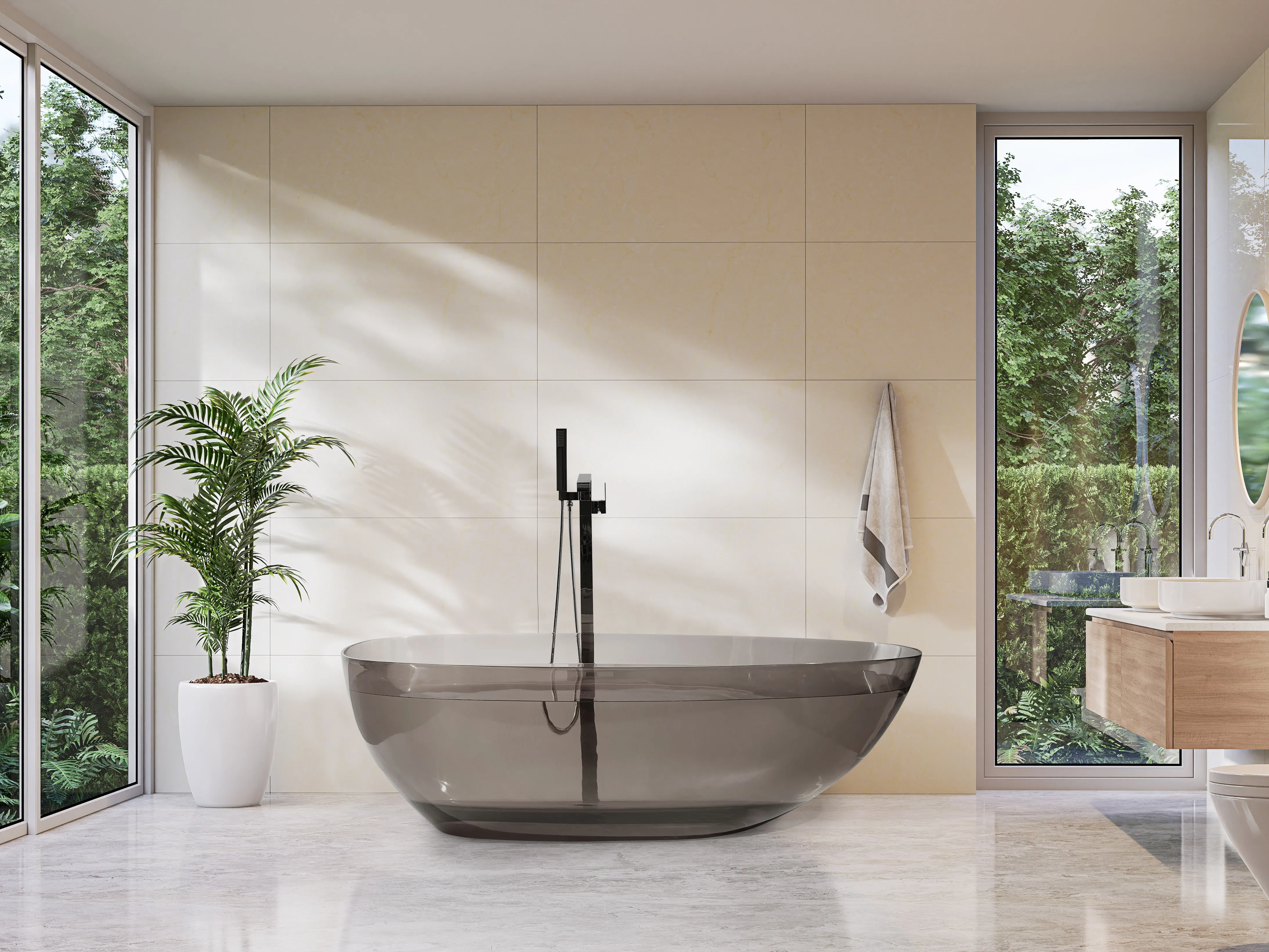 Freestanding Bathtub BLANCARENA 1700 x 780 mm Black