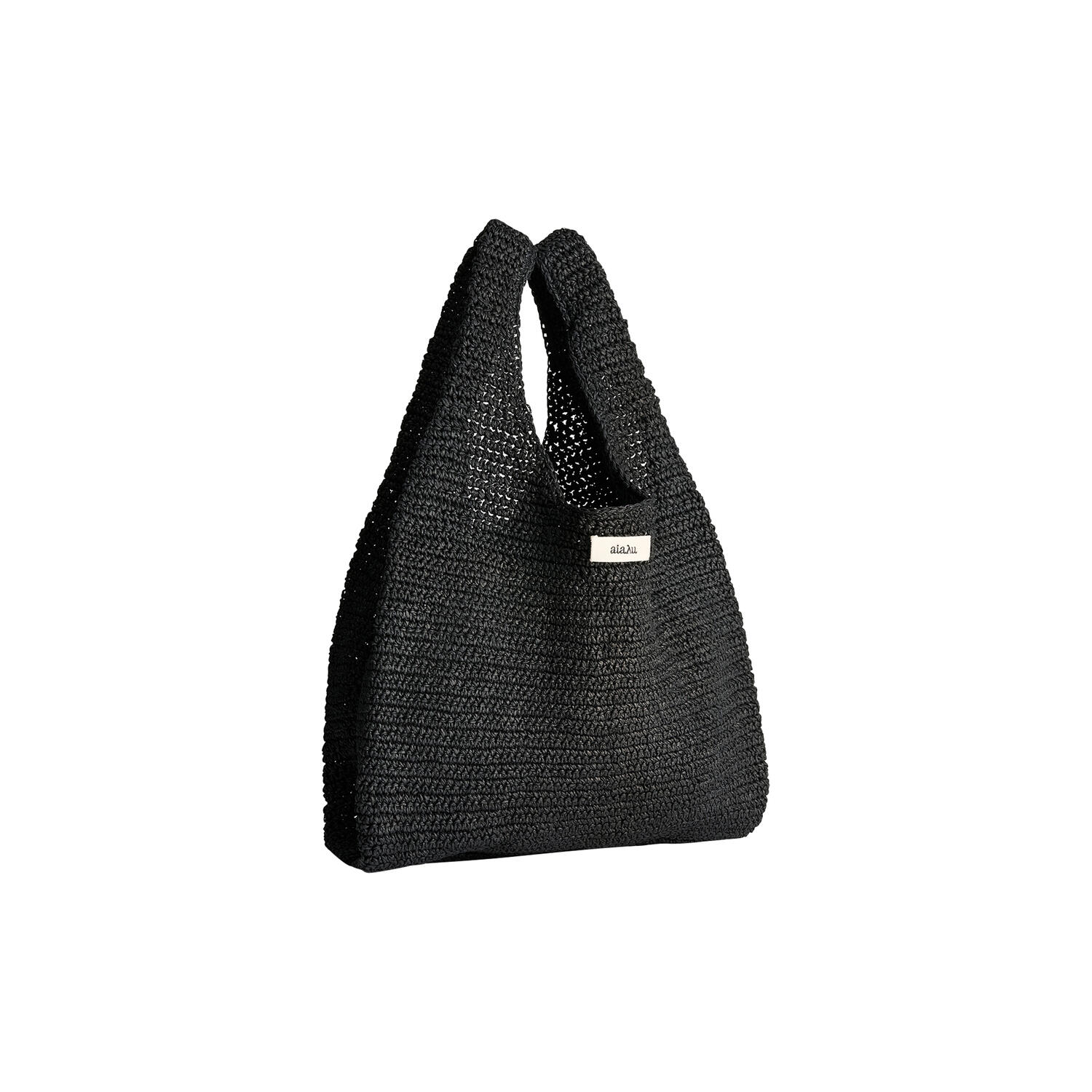 Sophia Straw Bag Medium, black