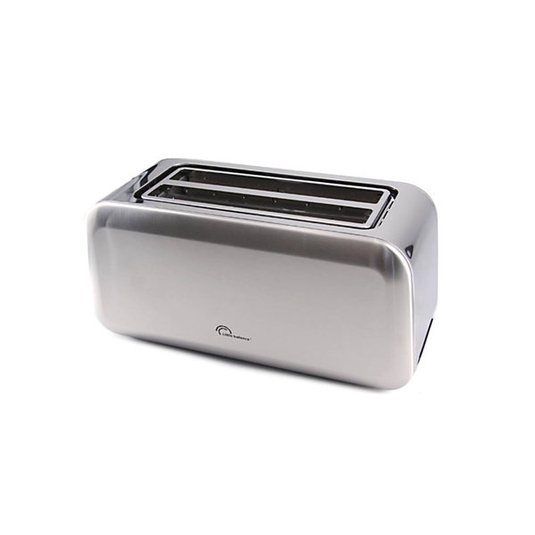 Grille pain - LITTLE BALANCE - 1450W - 2 fentes longues 23.7cm - 3 fonctions - Inox