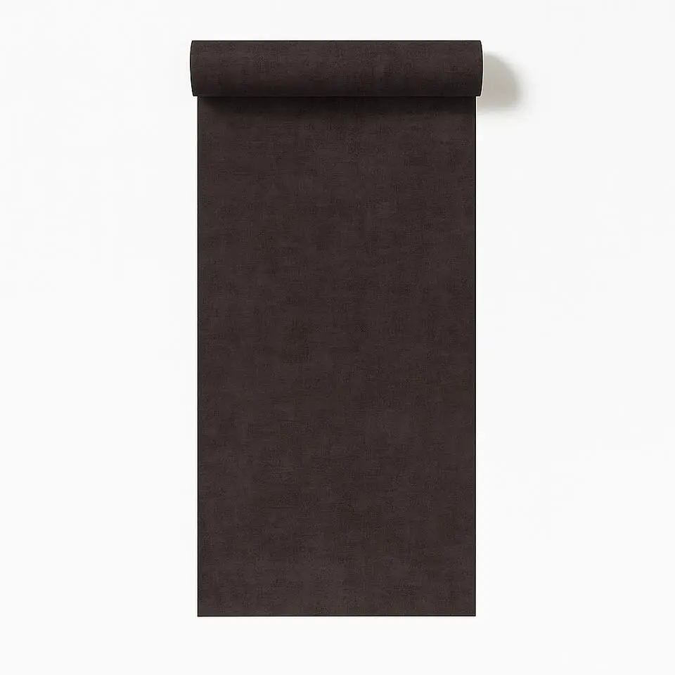 Dutch Wallcoverings Vliesbehang Linen & Textures uni - darkchoco - 10,05m x 53cm