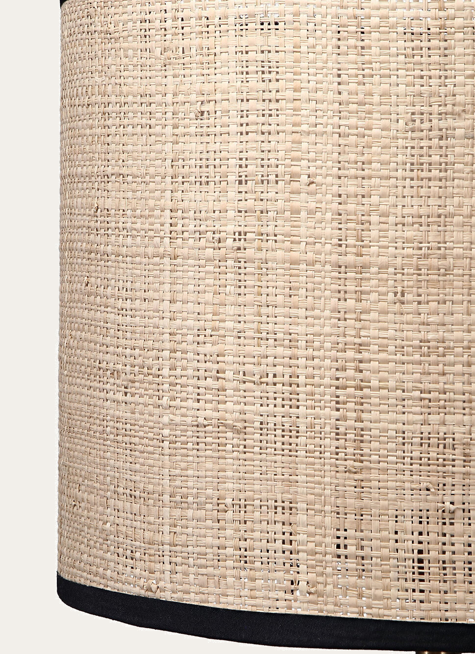 ABAT-JOUR RABANE NATUREL/PASSEPOIL NOIR