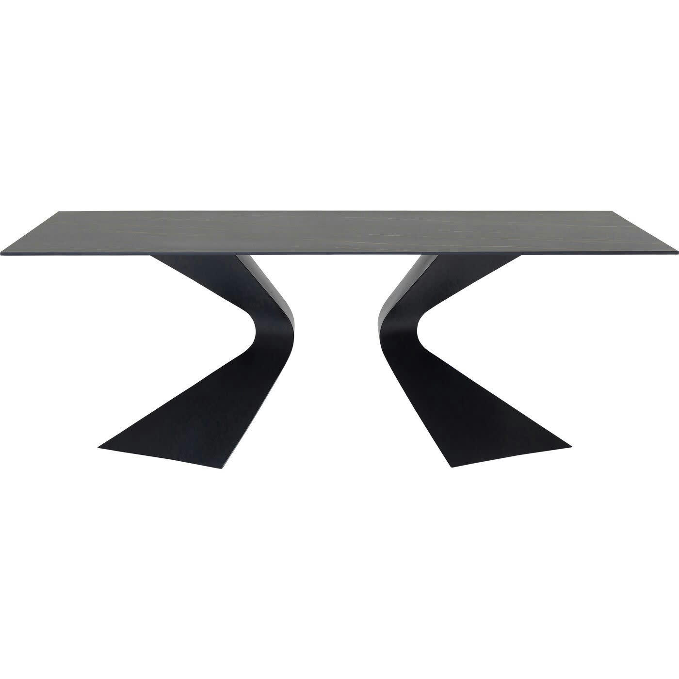 GLORIA - Table Gloria 200x100cm grès noir Kare Design