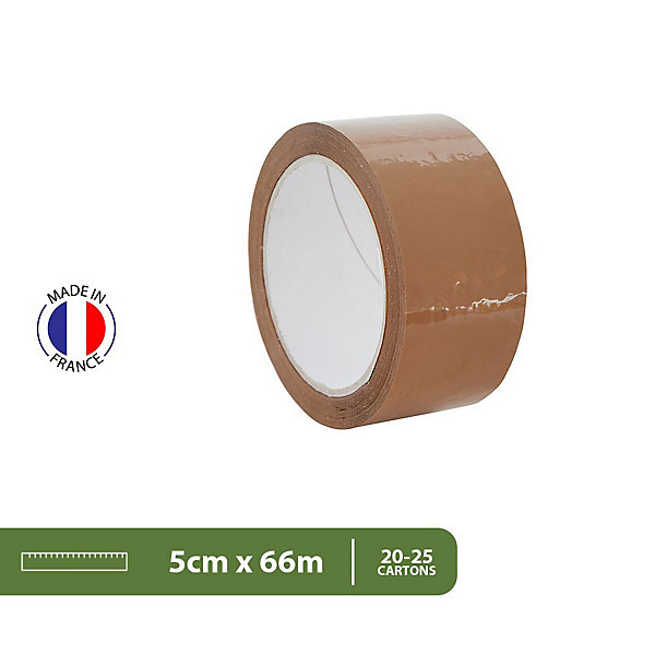 Pack and Move - Lot 36 rouleaux ruban adhésif marron pour emballage et déménagement - 66 m - Qualité Premium