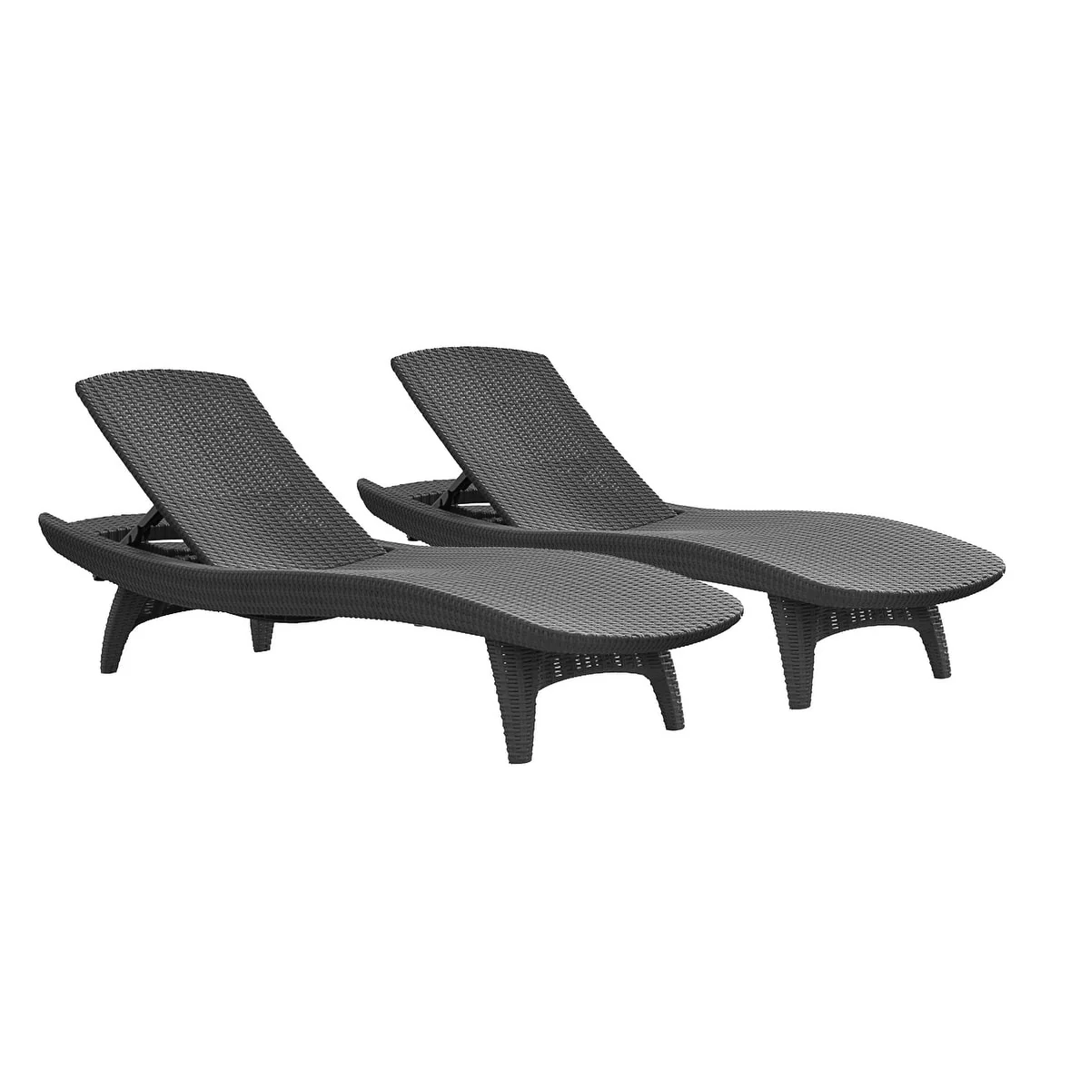 Keter Grenada Chaise Lounger Set Outdoor Furniture For Patio, Poolside, Garden and Lawn