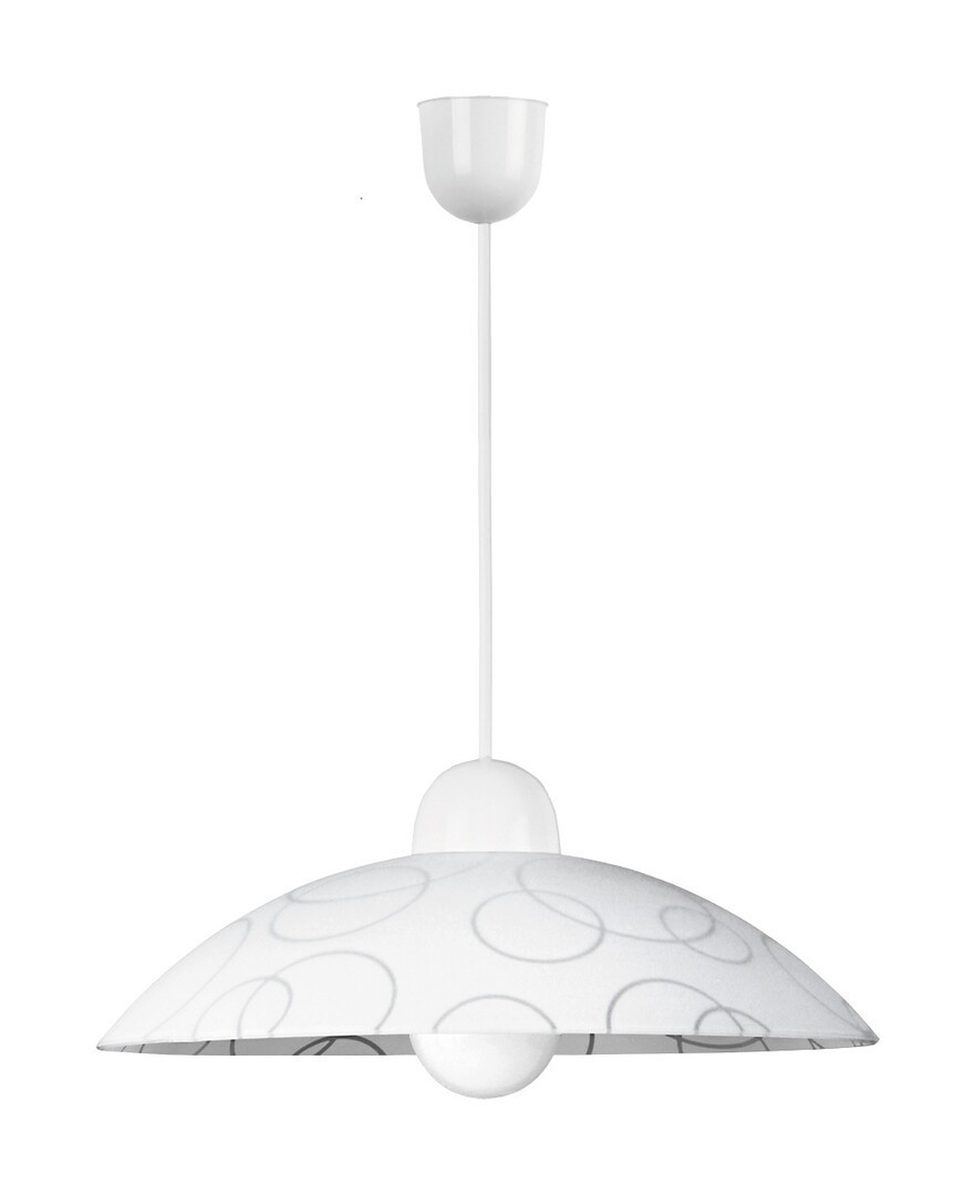 Lampa wisząca biało-przezroczysta Ada 1xE27x60W wym: 90x30x30 cm Rabalux