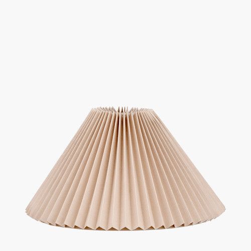 Ruma Natural Linen Hard Pleat Tapered Lampshade