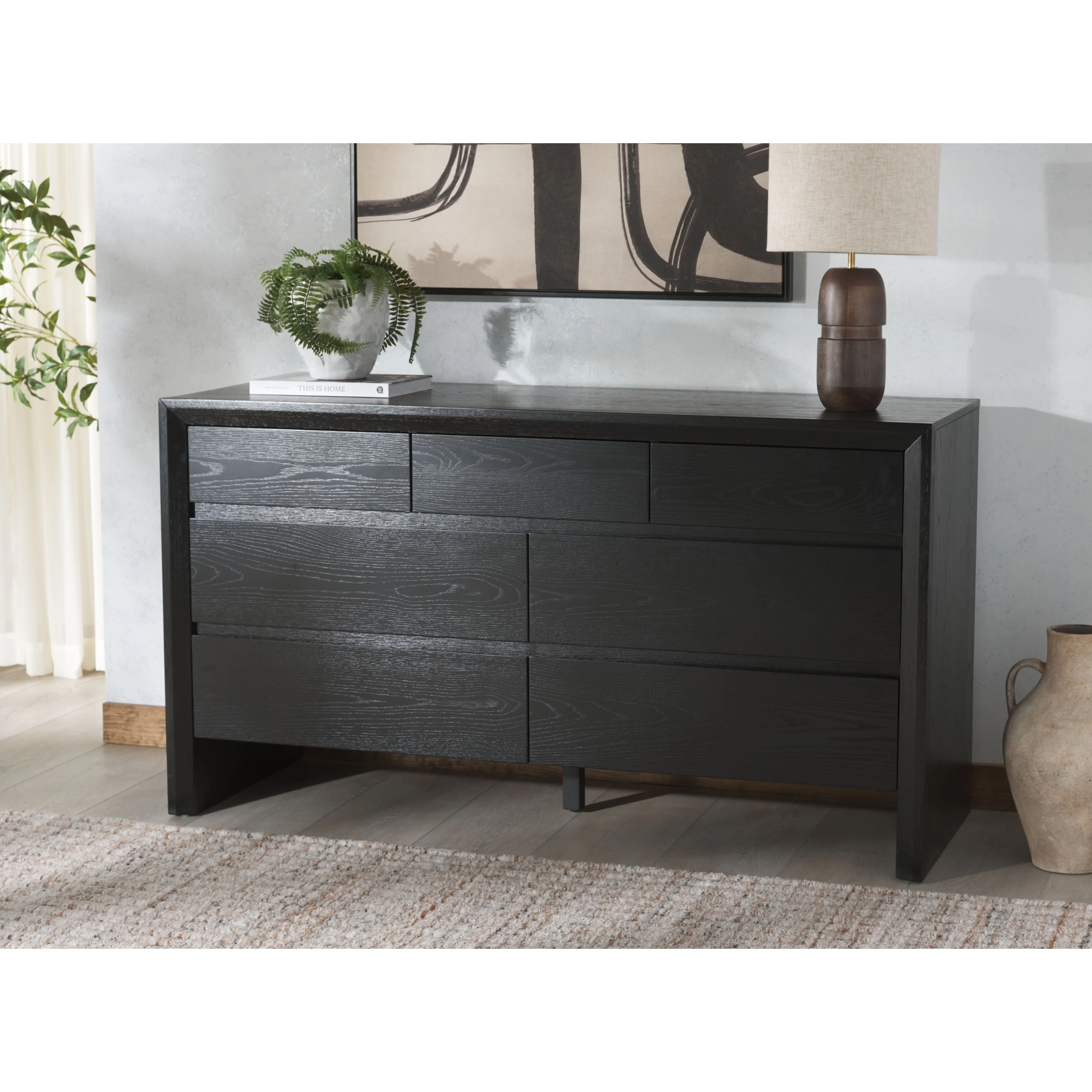 SAFAVIEH Couture Darnell Wood 7 Drawer Dresser