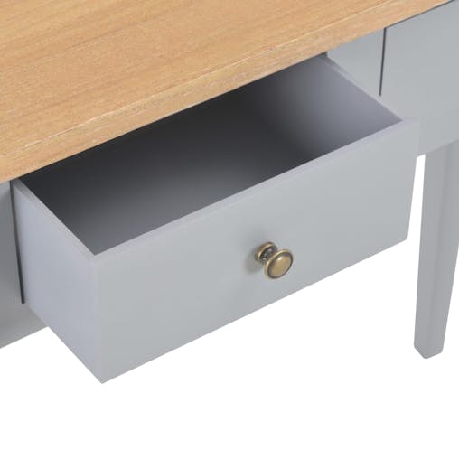 NNEVL Dressing Console Table Grey 79x30x74 cm Wood