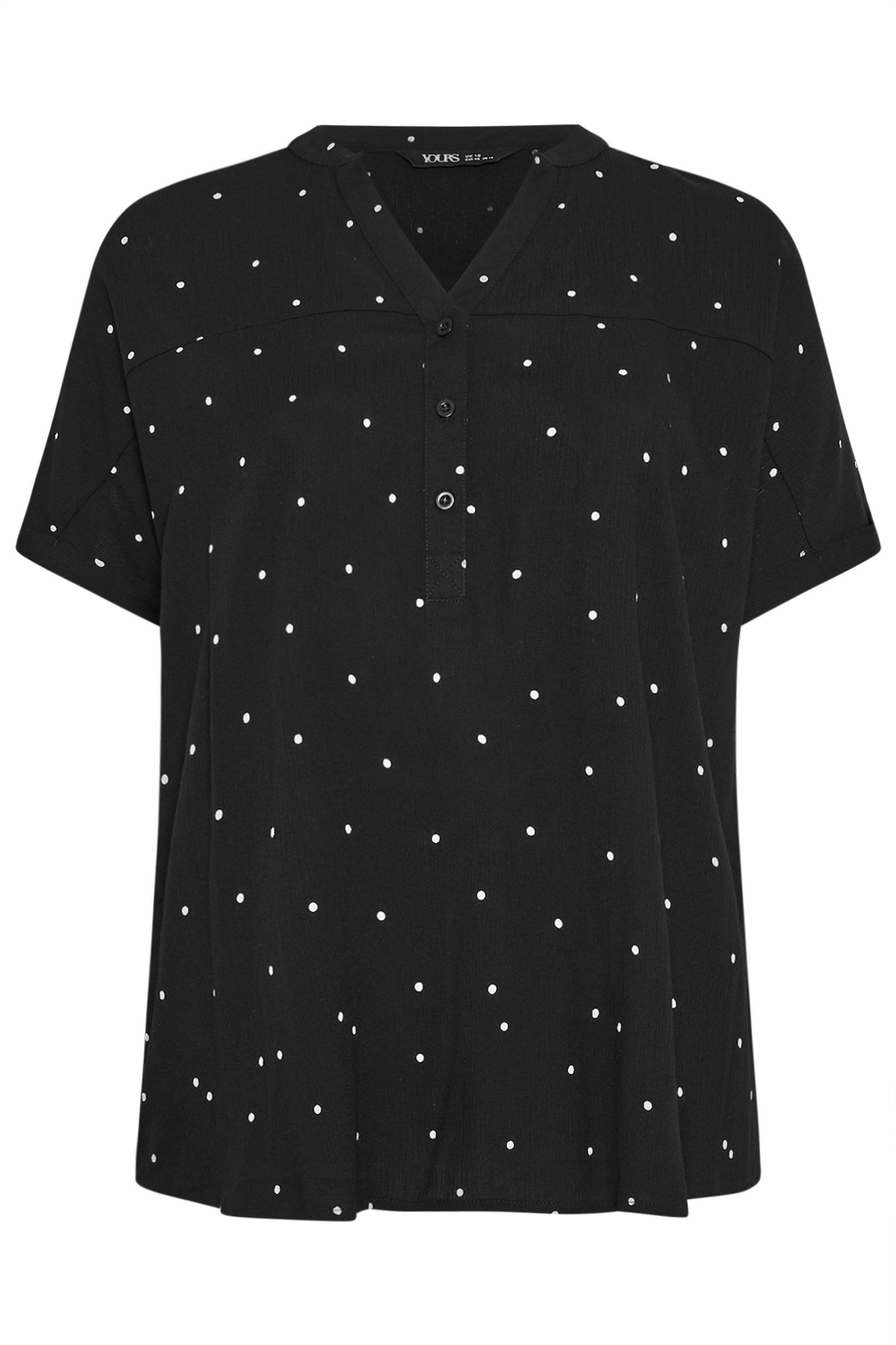 Yours Polka Dot Notch Neck Top