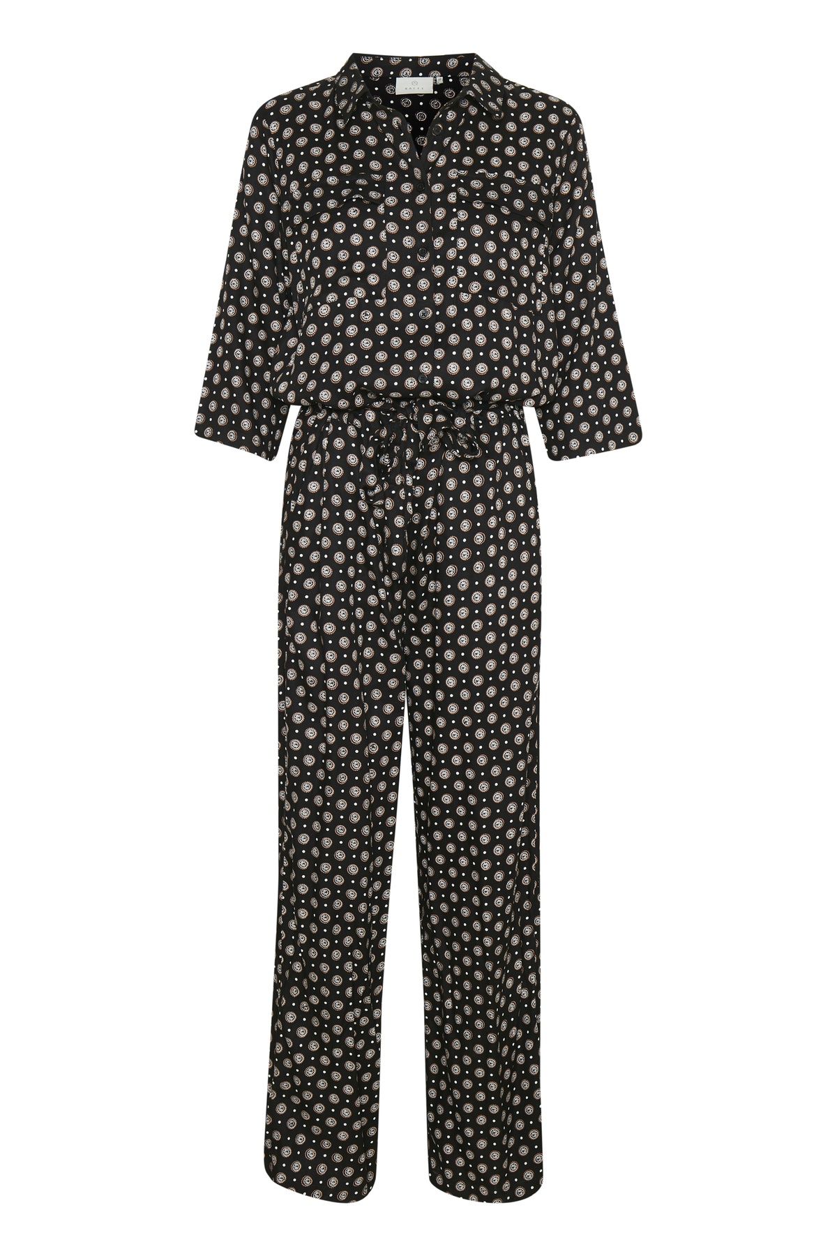 Kaffe Rutie Print Wide Leg Jumpsuit