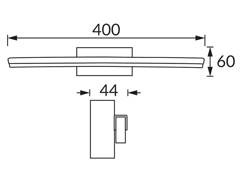 Kinkiet łazienkowy Aspen LED 40 cm biały
