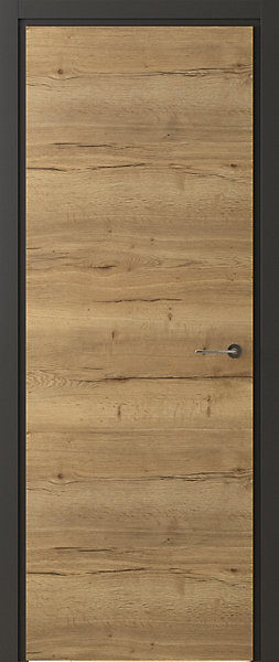 Bloc Porte isotherme PREMIUM Chêne authentique - Poussant gauche et ajustable - L830mm