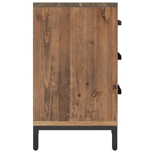 NNEVL Bedside Cabinet Brown 36x30x54 cm Solid Recycled Pinewood