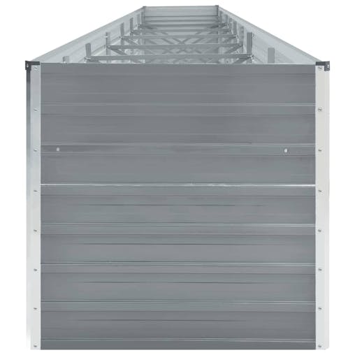 NNEVL Garden Raised Bed Galvanised Steel 600x80x45 cm Grey