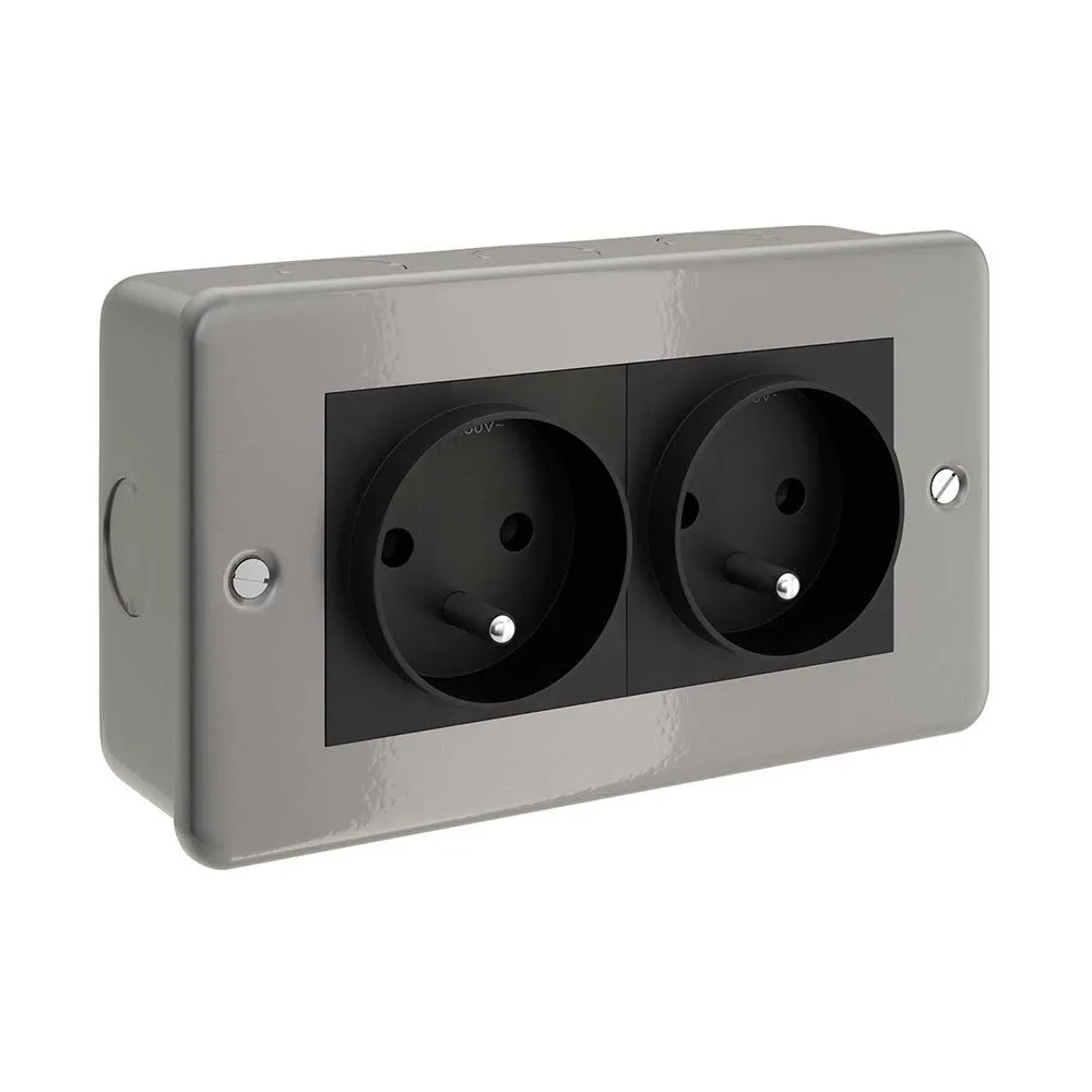 Creative Cables CTBOX-2FRA Wall Box 2 Outlets