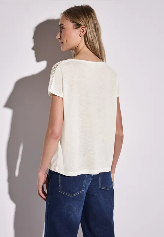 Shirt mit Spitzendetail