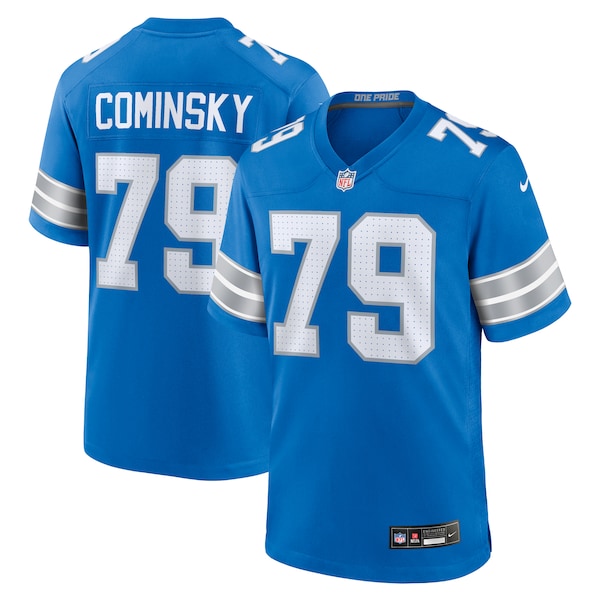 John Cominsky Detroit Lions Nike Team Game Jersey -  Blue