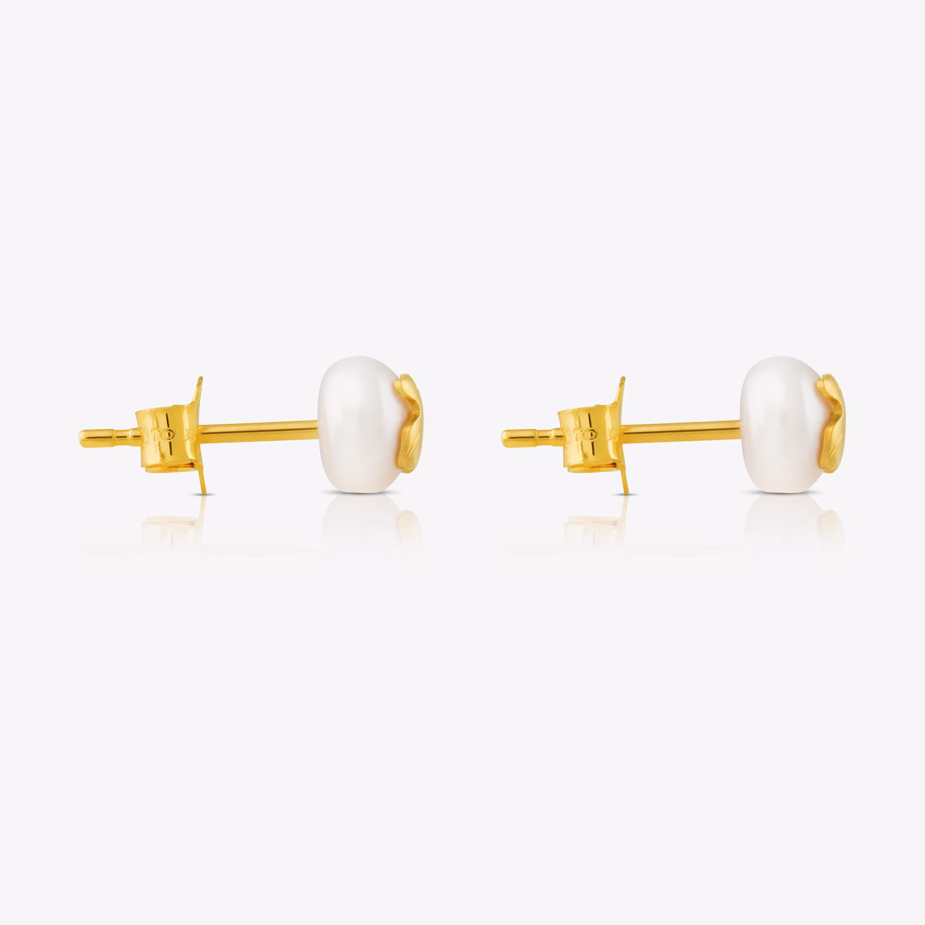 Pendientes en oro y perla cultivada Bear