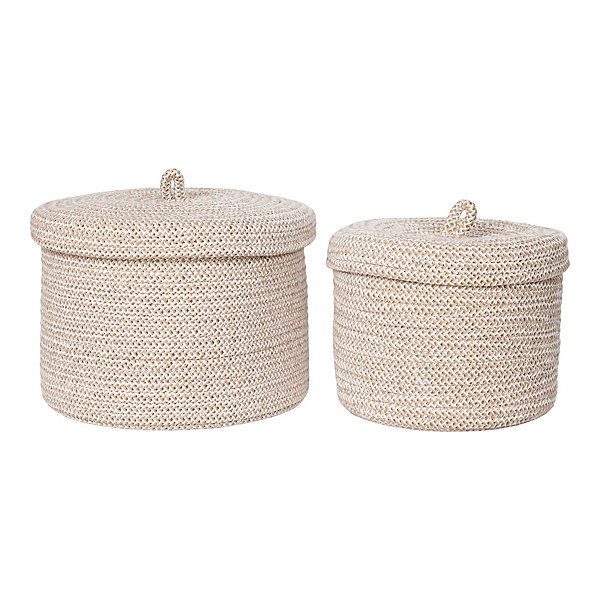 Ensemble de 2 Paniers en Coton Beige - Paniers Sebal