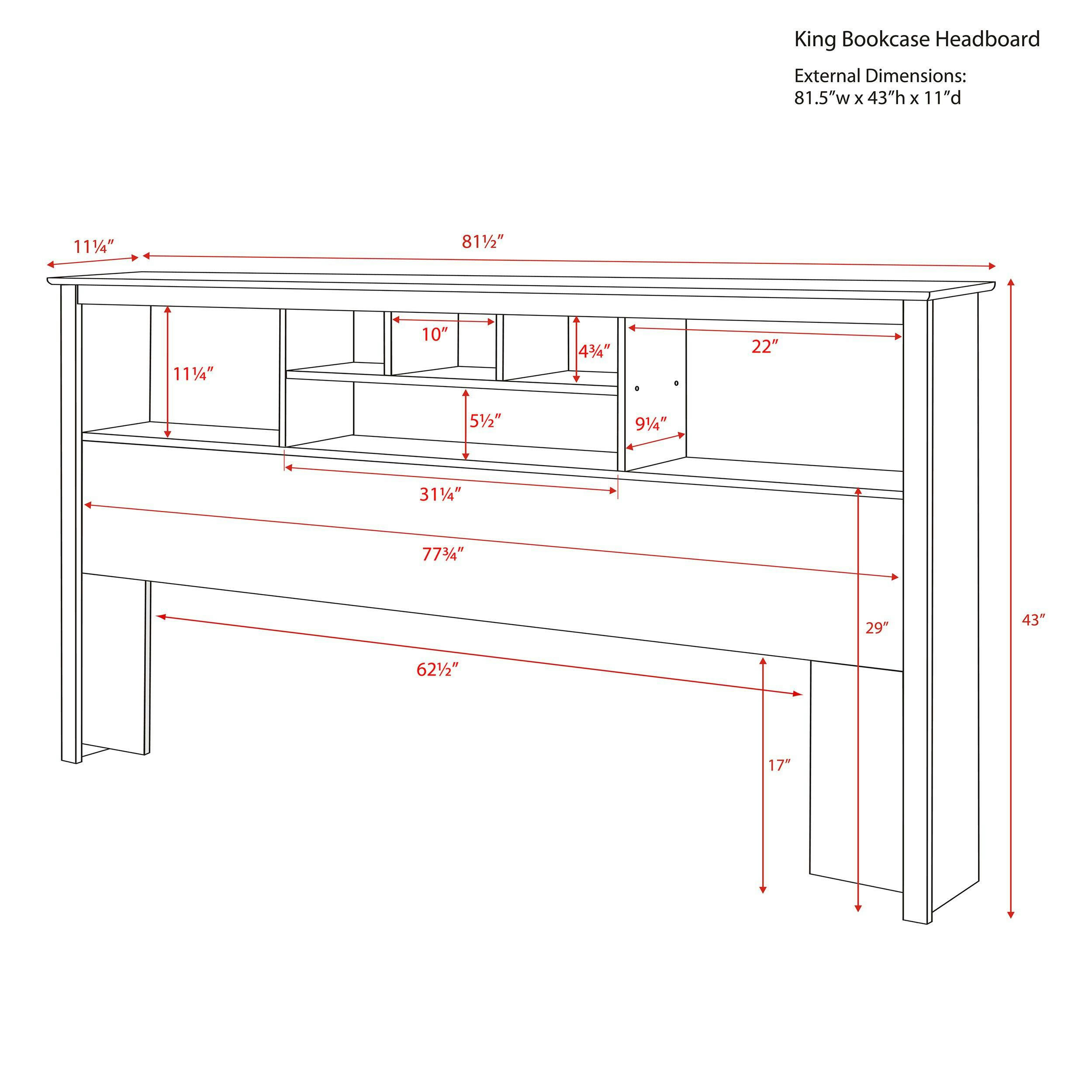 Prepac Bookcase King Headboard