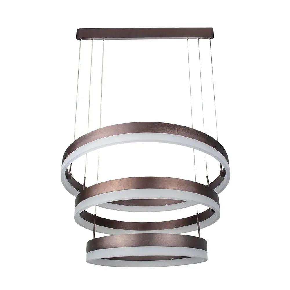 Lampa wisząca VT-82-3D brązowa LED 3x86W Ciepła biel 4550lm V-TAC