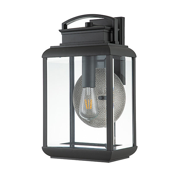 Elstead Quoizel Byron Lanterne murale d'extérieur graphite avec réflecteur en étain, IP44
