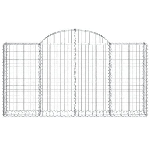 NNEVL Arched Gabion Basket 200x30x100/120 cm Galvanised Iron