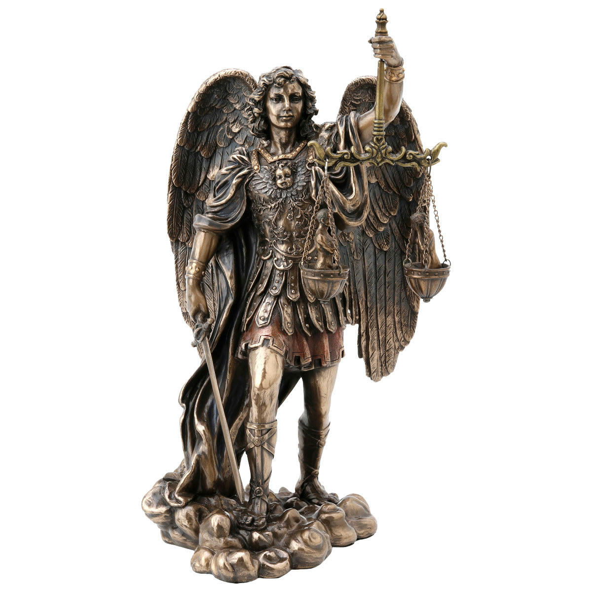 - Statuette michel en bronze coulé à froid