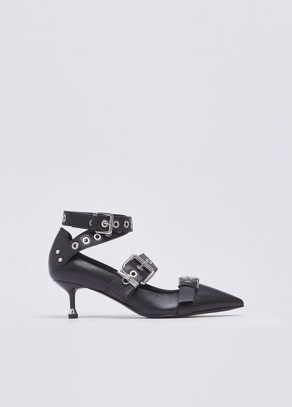 D&eacute;collet&eacute; In pelle con fibbie
