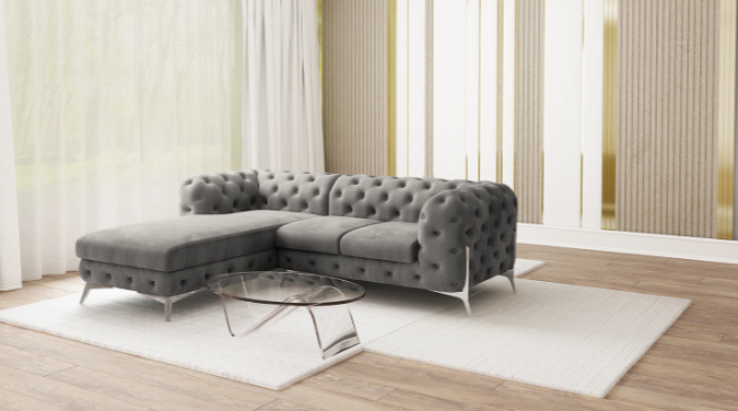 Ropez Chelsea Bis narożnik 262x200 lewy welur szary