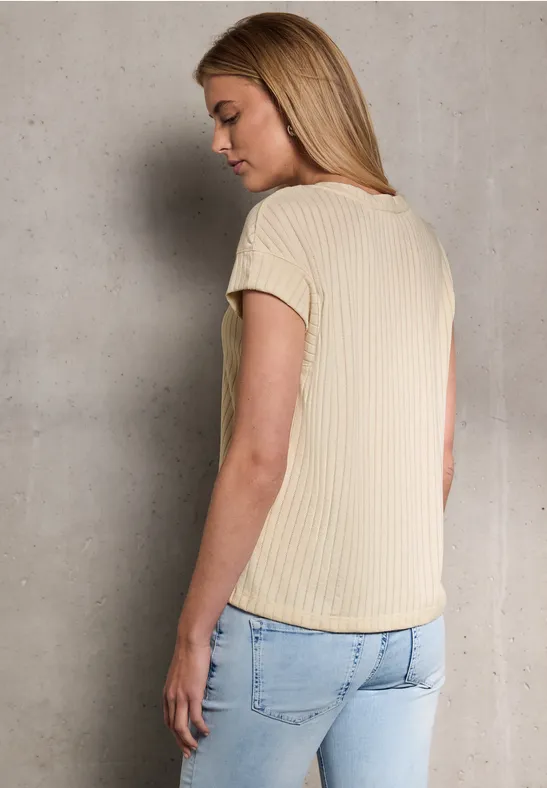 Shirt mit Rippstruktur