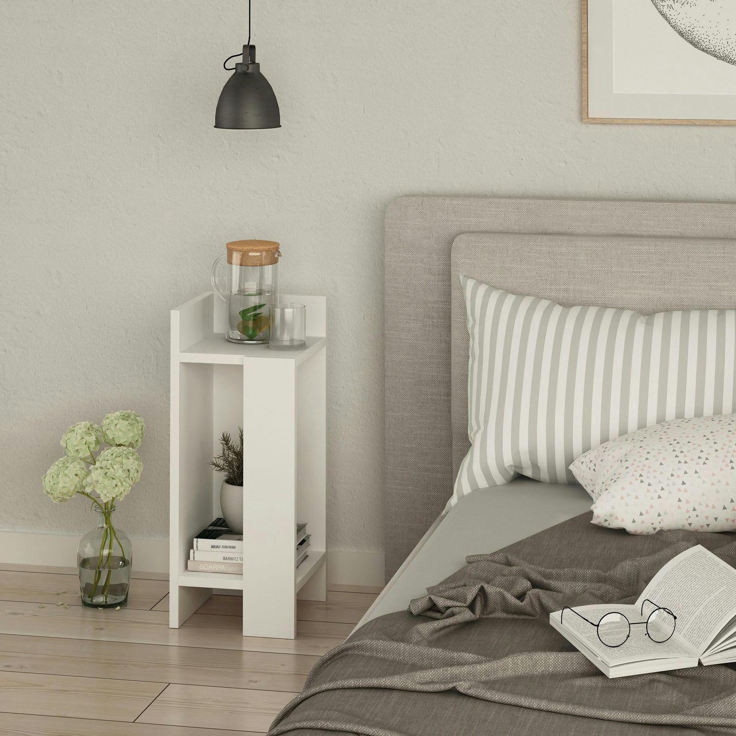 ELOS - Table de chevet gauche blanc
