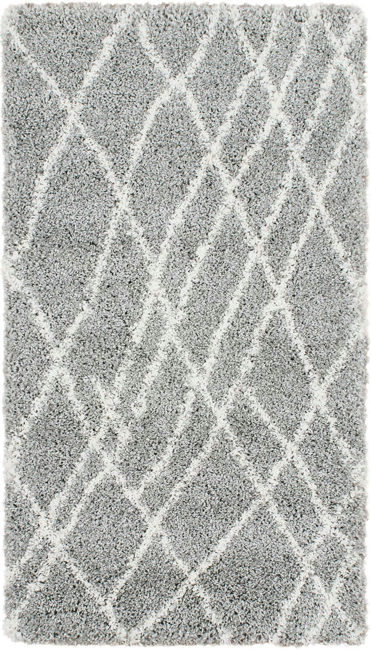 ALBI - Tapis style berbère gris anthracite tout doux 80x140