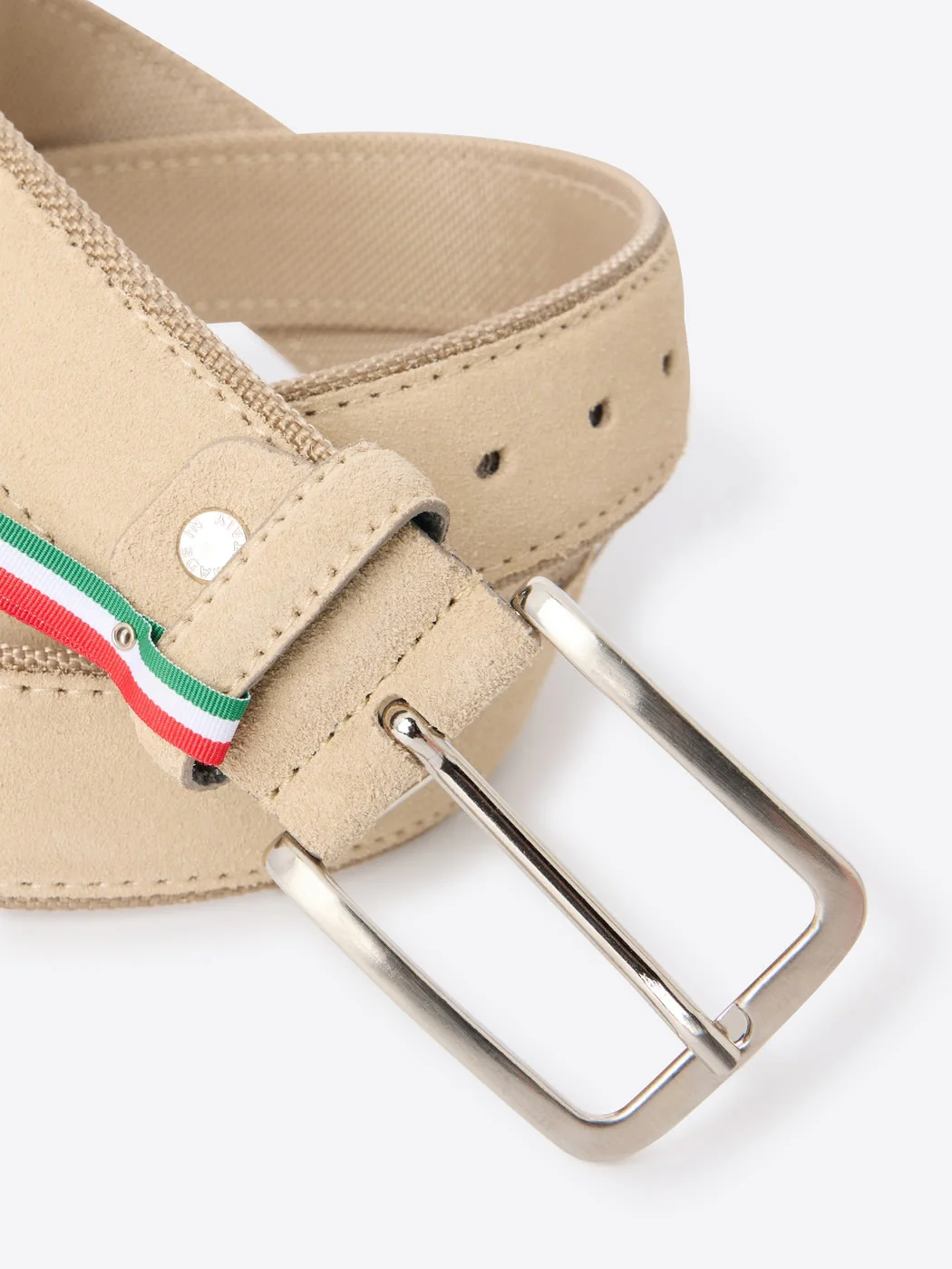 Ceinture bi-matière suédé