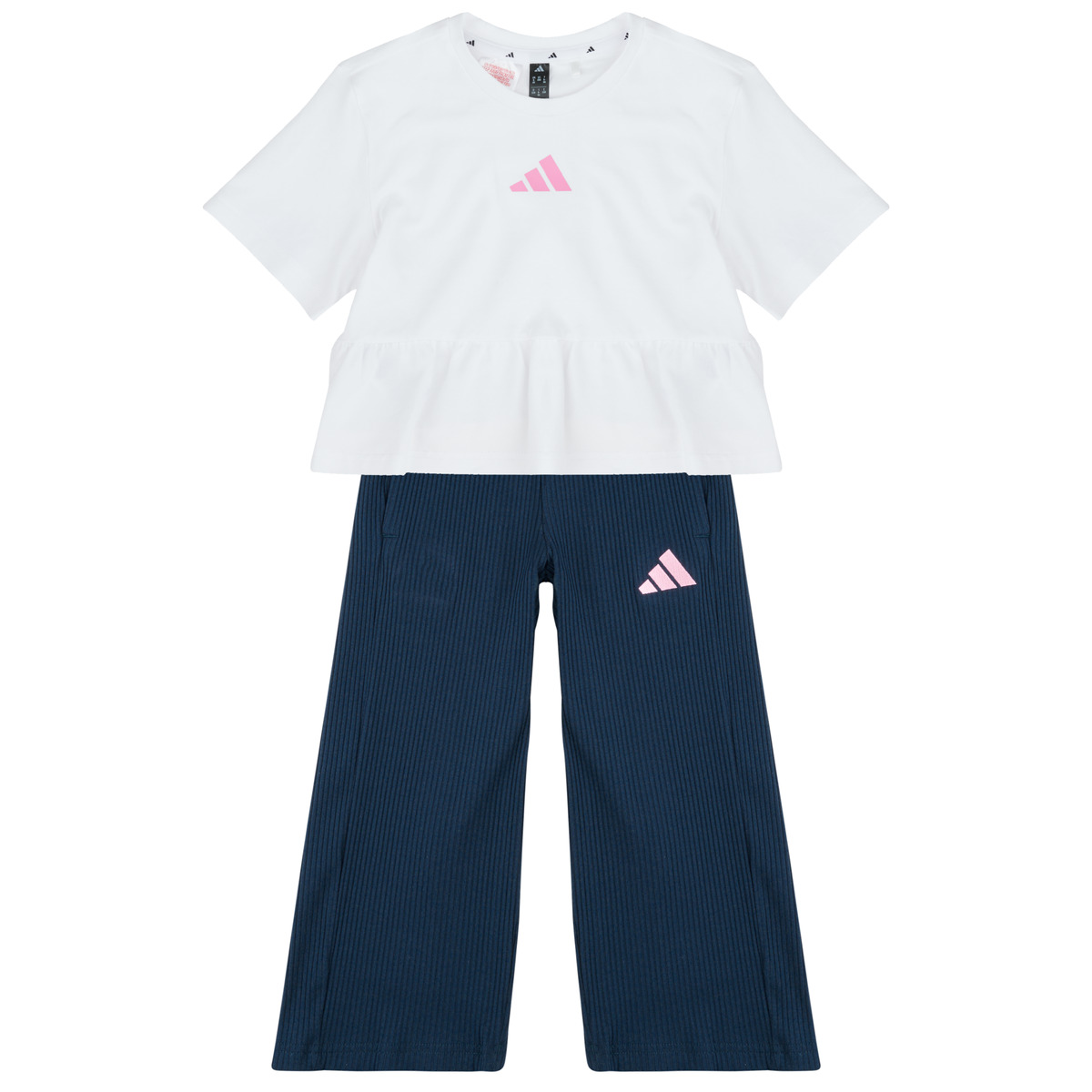 adidas - SEASONALS SWEAT RUFFLES SET - White / Marine / Pink