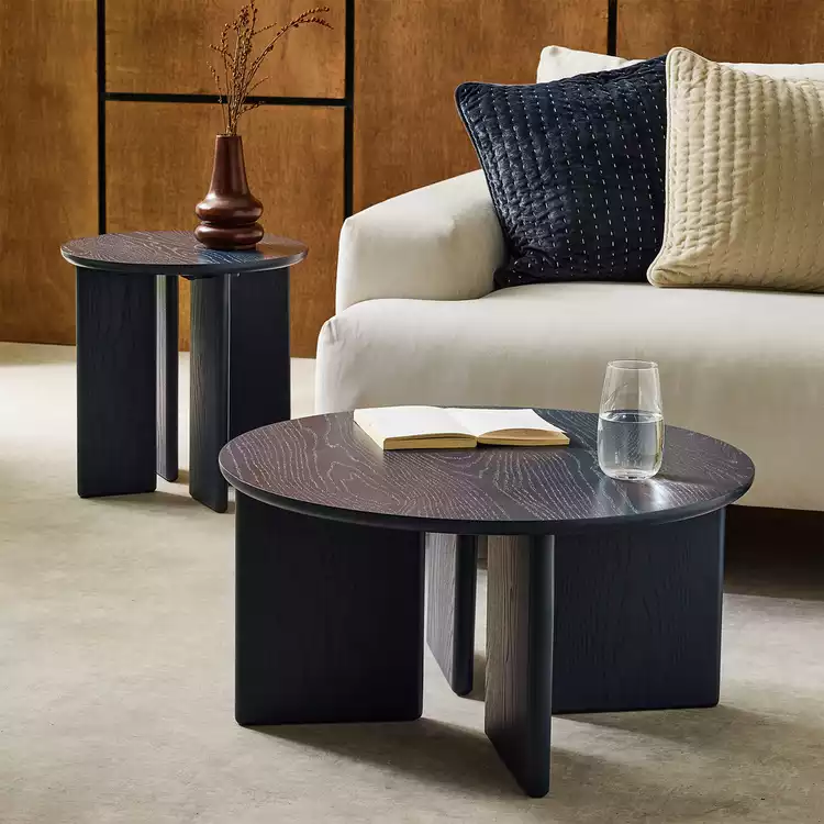 Habitat Lason Round Coffee Table -Blue