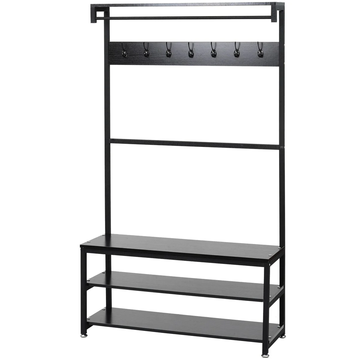 Black coat rack