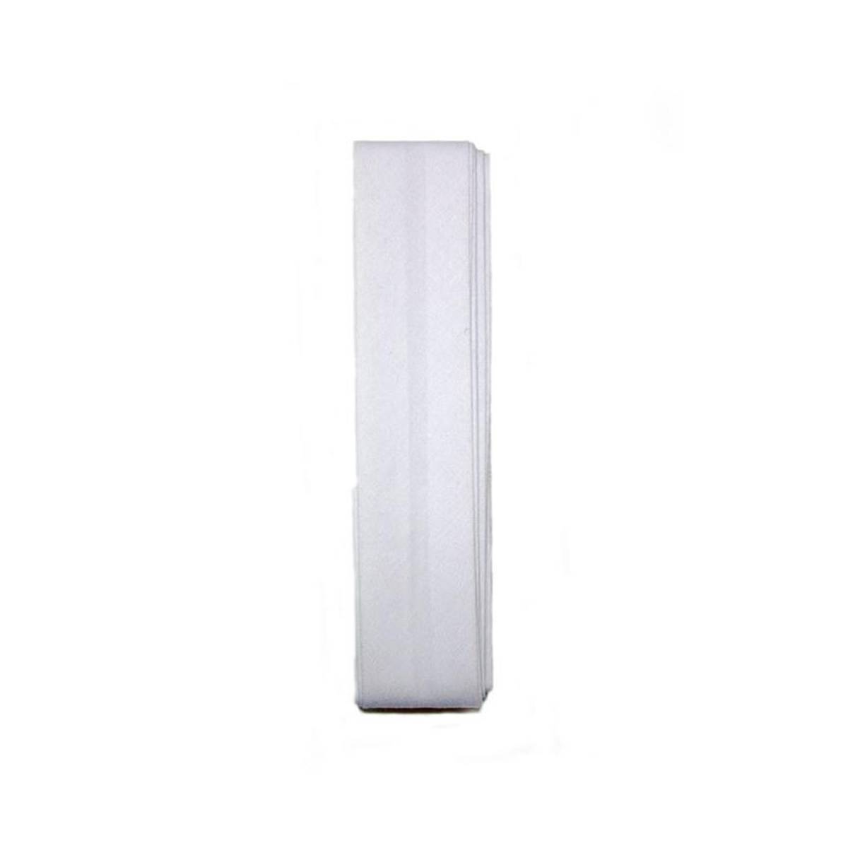 White Poly Cotton Bias Binding 25mm x 2.5m