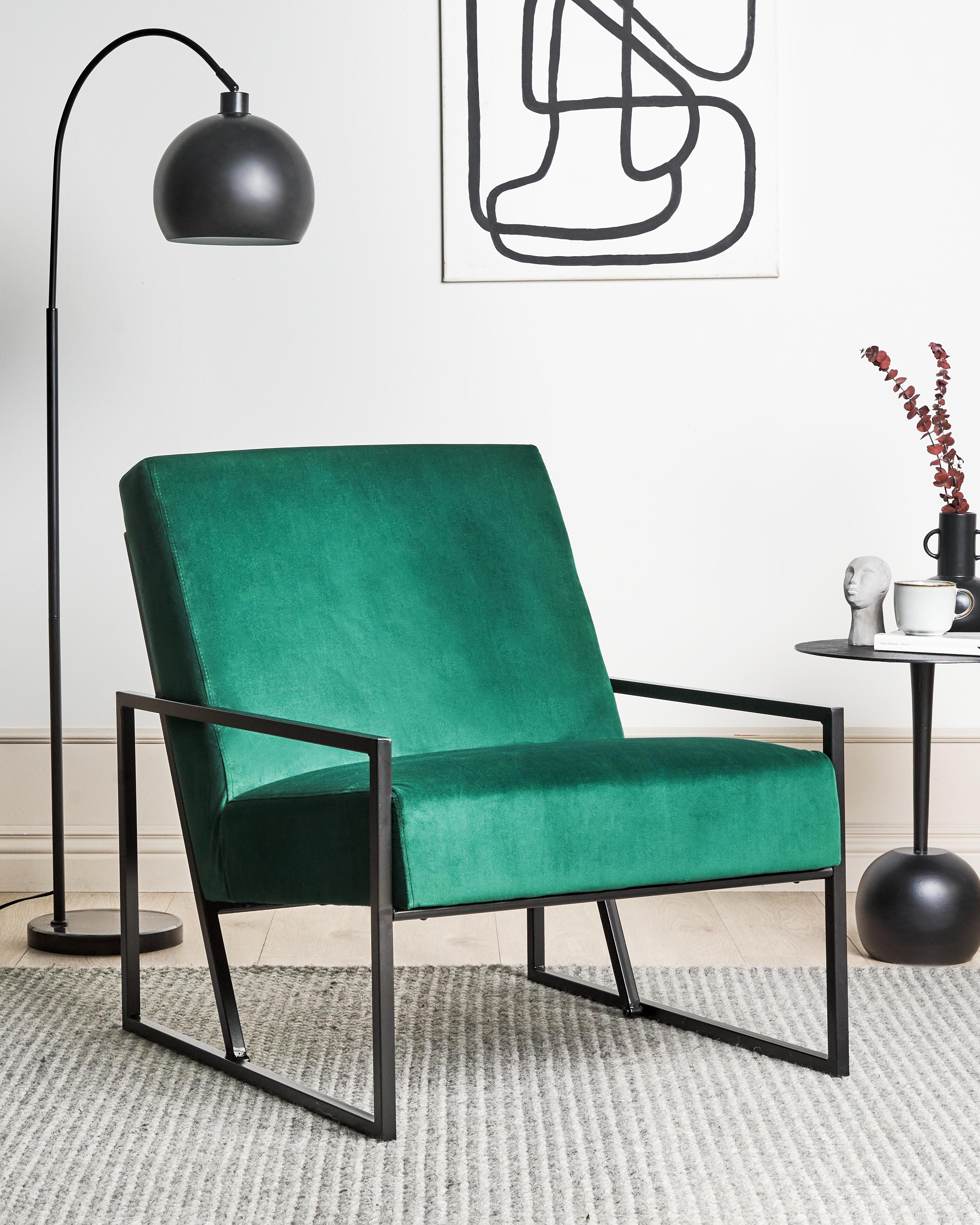 Armchair DELARY Velvet Emerald Green