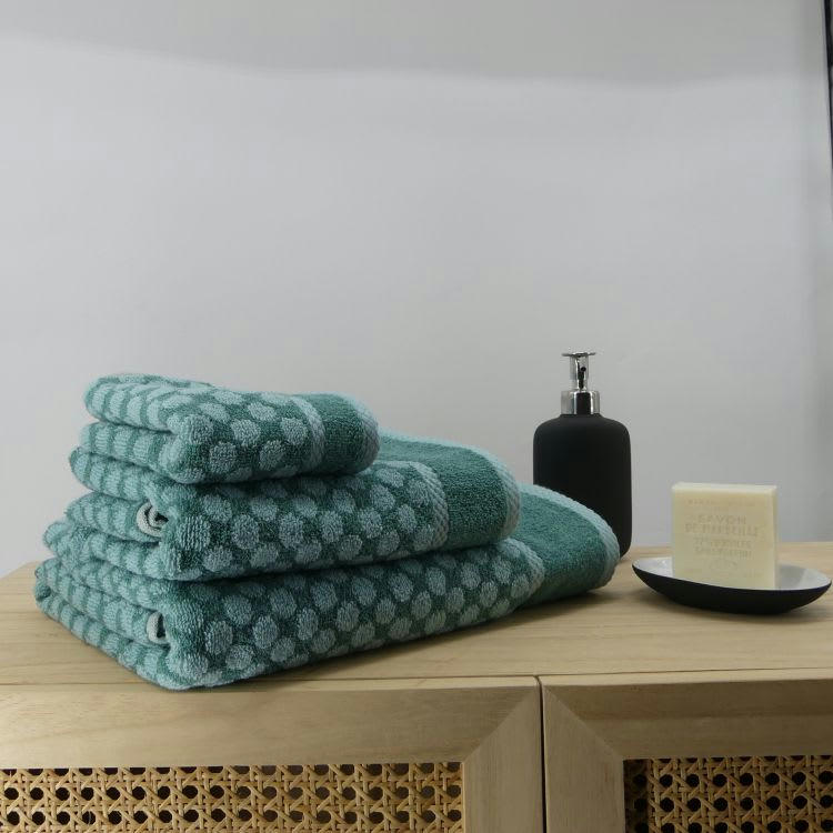 PEAS - Serviette de toilette en Coton Vert 50x100 cm