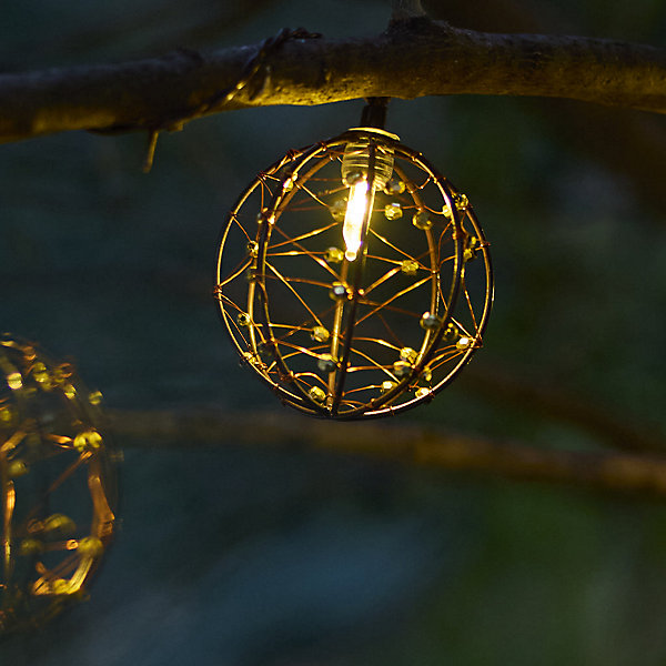 Guirlande solaire RUSTY LIGHT 10 cages 4M
