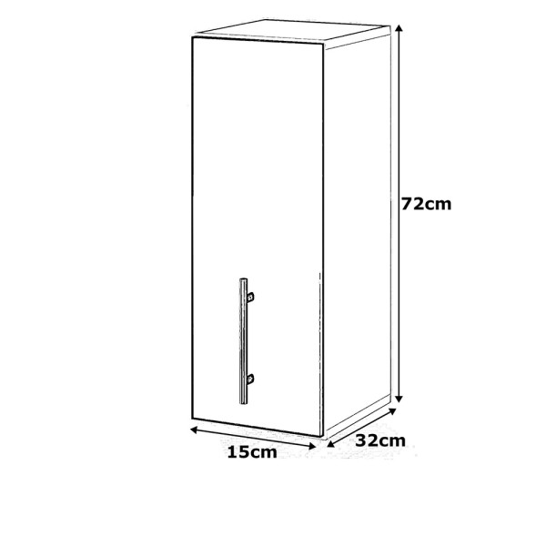 Szafka kuchenna górna uchwyty modułowa 15cm spremium sonoma
