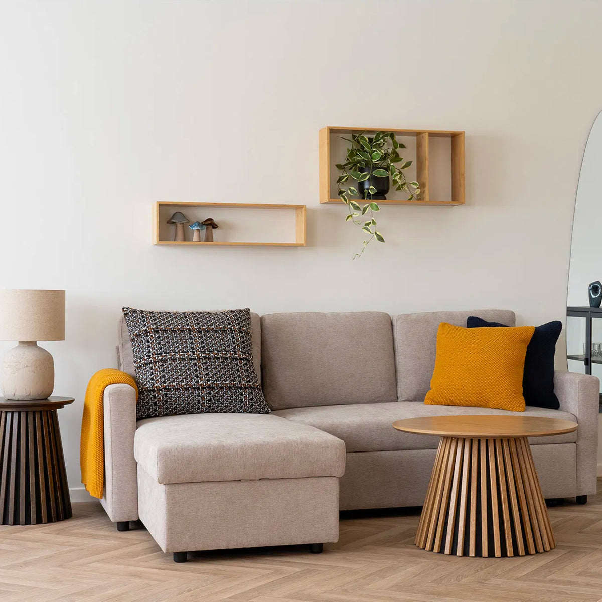 Artichok Koen Bamboe Wandplank - B 70 cm - Naturel