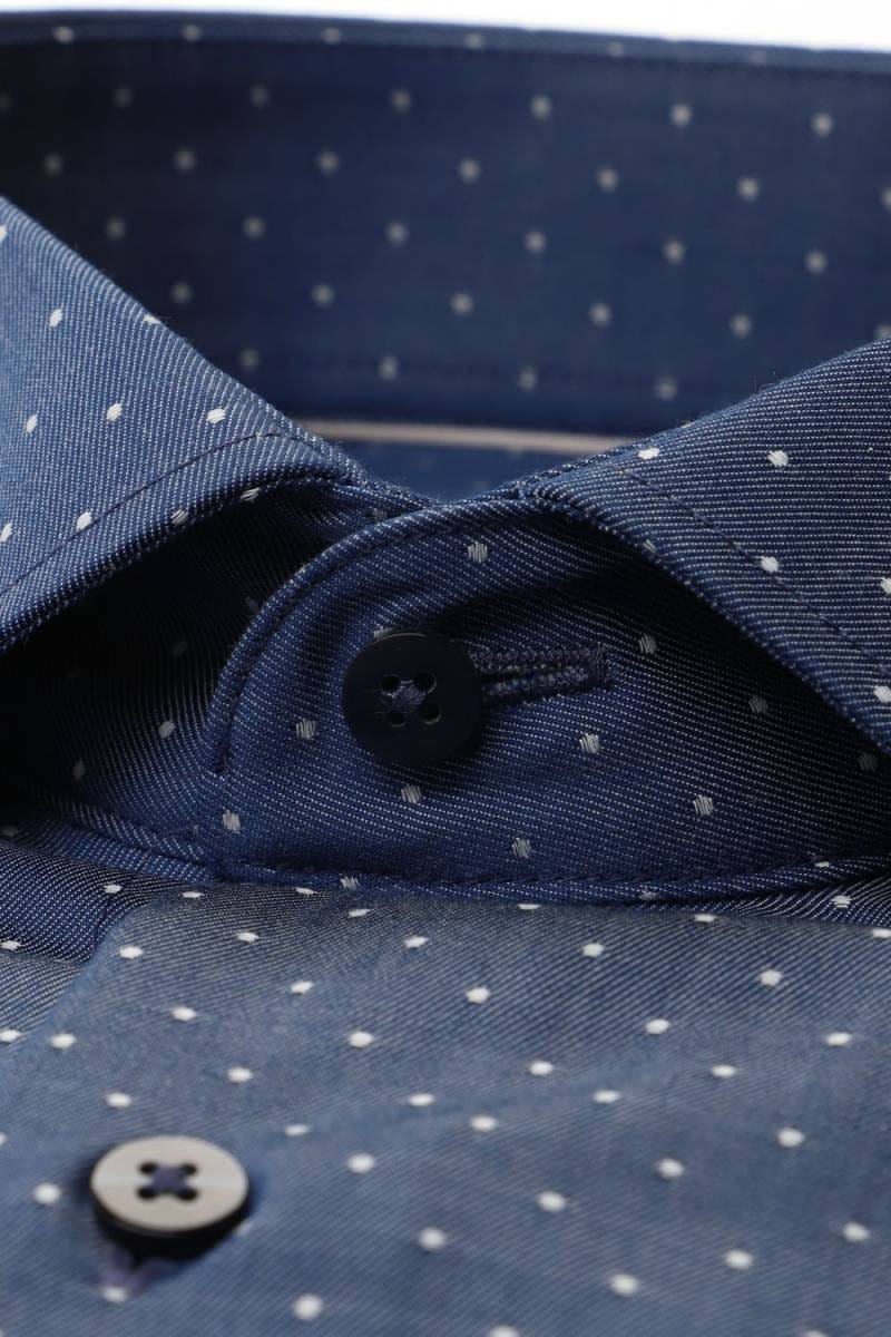 ETERNA Modern Fit Hemd blau/weiss, Strukturiert