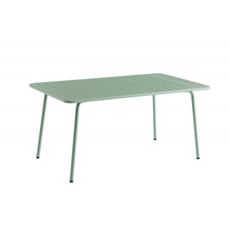 PANTONE - Table de jardin en acier vert menthe 160x190 cm