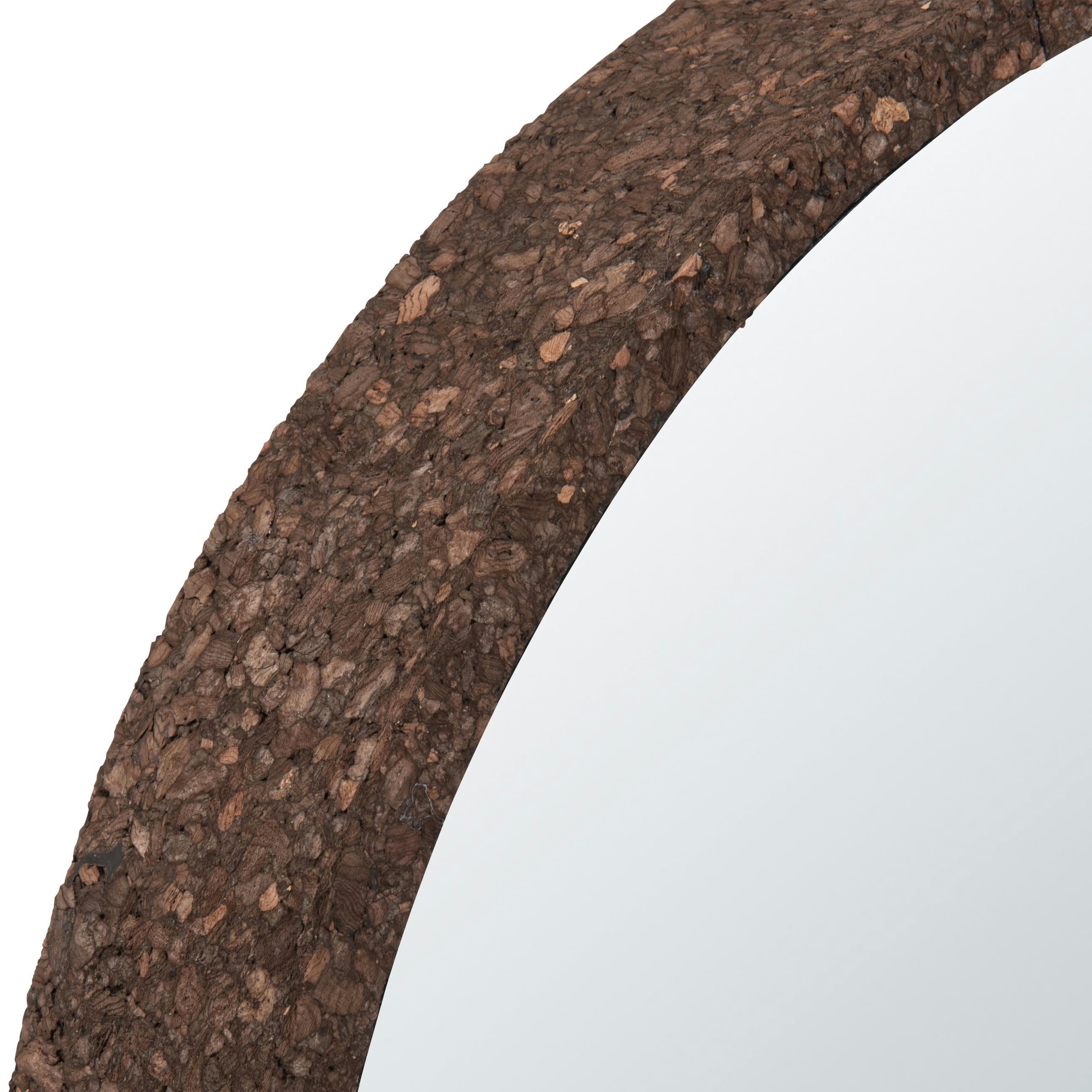 HIROTO - Miroir rond en liège D46