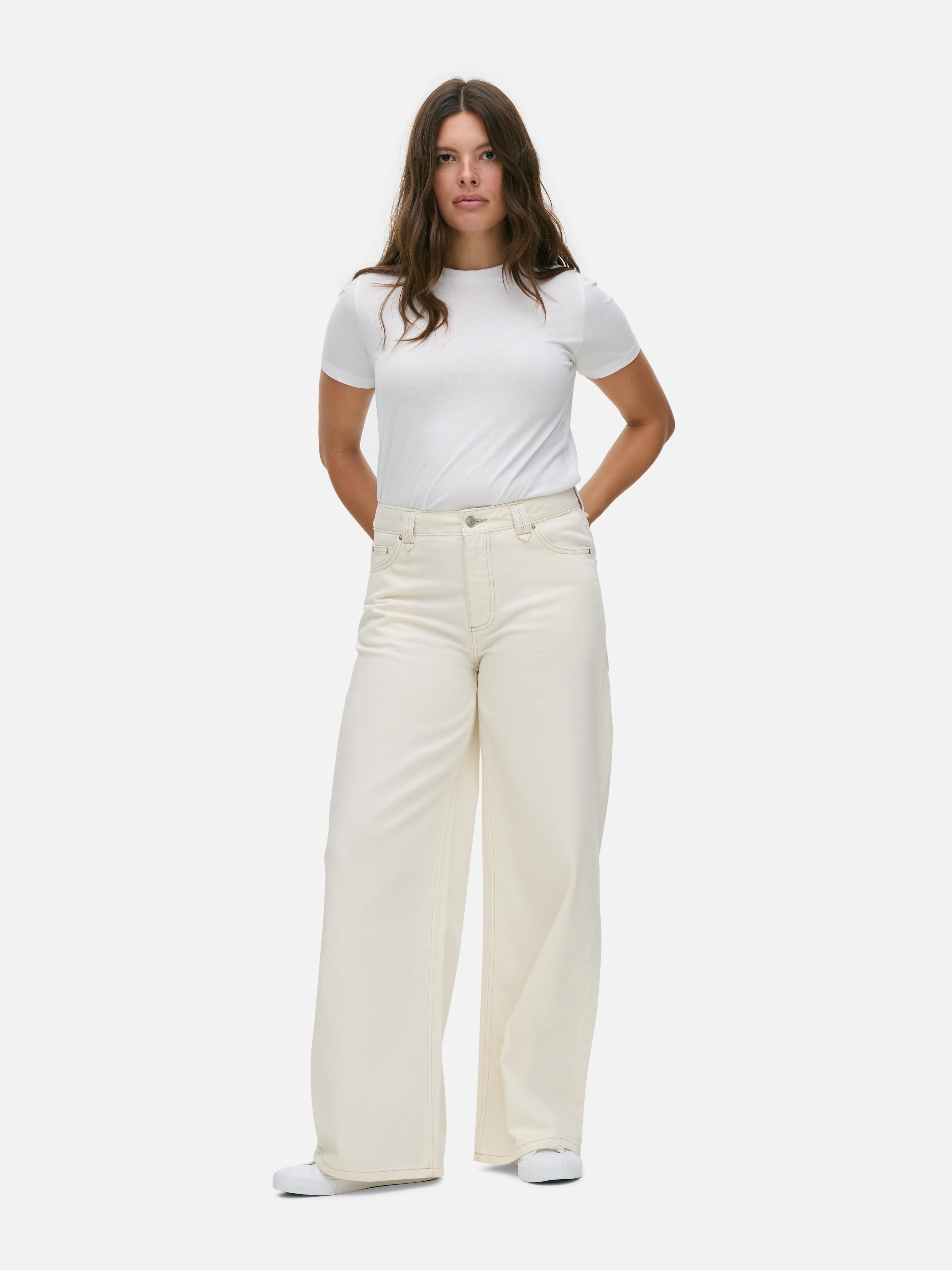 Mid-Rise Wide-Leg Jeans