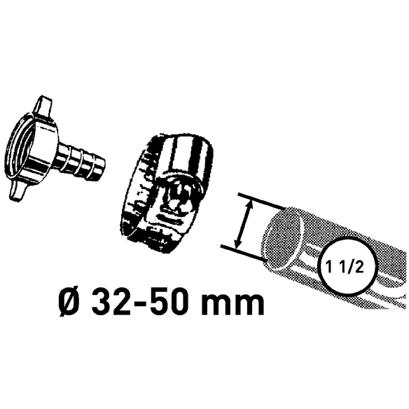 Schlauchklemme, Stahl, silberfarben