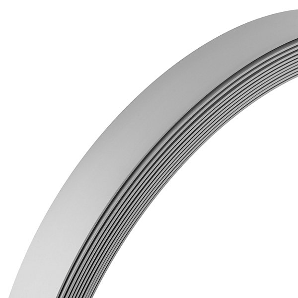 Bande plate en PVC 40 mm, lame décorative, bande de finition en PVC auto,adhésive, gris, 10 m